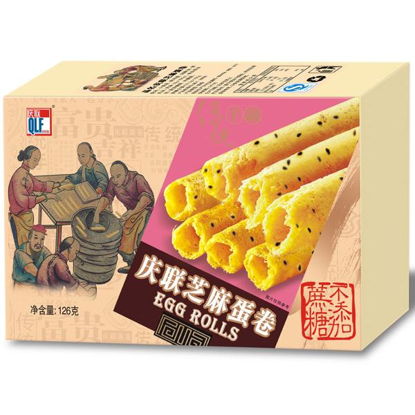 126g慶聯(lián)芝麻蛋卷OEM代加工
