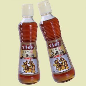 百年褚氏100%純芝麻油305ml