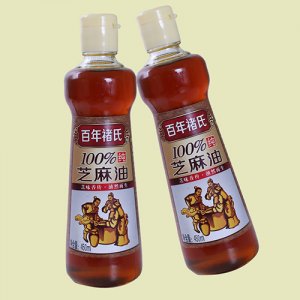 百年褚氏100%純芝麻油450ml